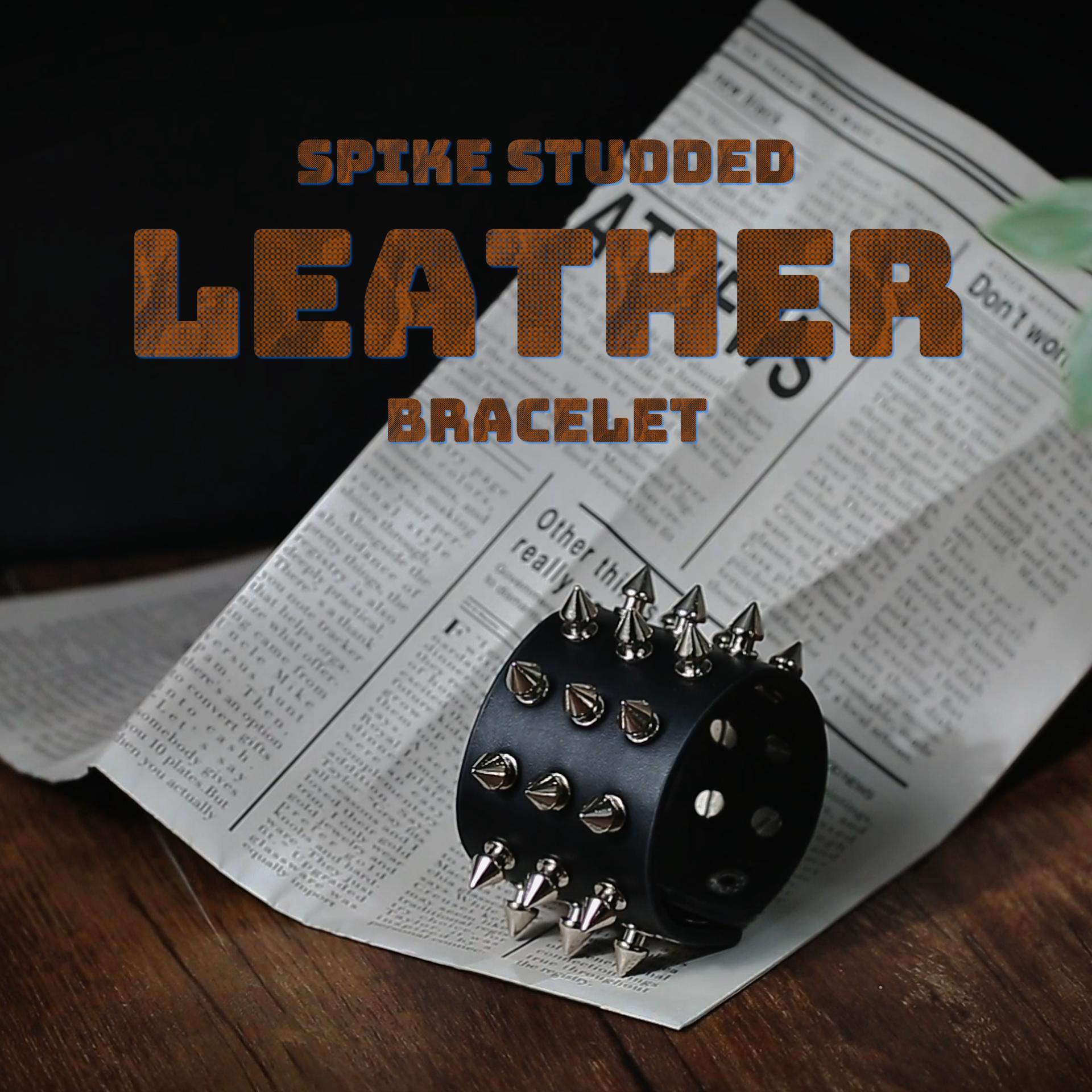 Amazon.com: HZMAN A Pair Unisex Black Metal Spike Studded Punk