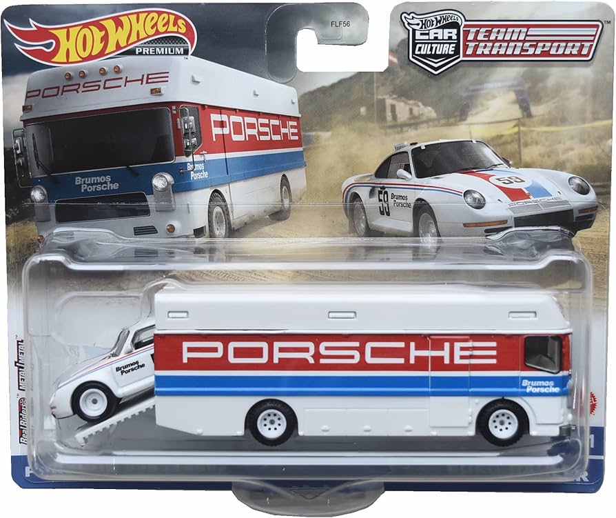Amazon | Hot Wheels Team Transport Porsche 959 Euro Hauler, White