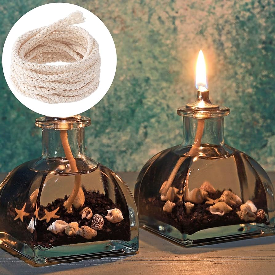 Amazon.co.jp: CustomyLife 65.6フィート オイルランプ芯 1/8インチ 丸