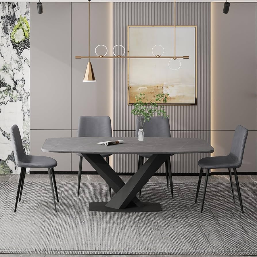 Amazon｜MUTUKI テーブル セラミック天板 ダイニング 大理石柄 北欧