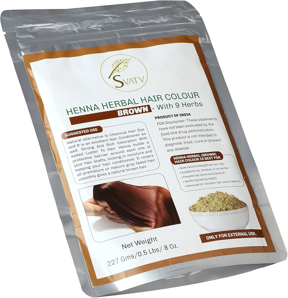 Amazon.com : SVATV Brown Henna Hair Color with Goodness of 9 Herbs