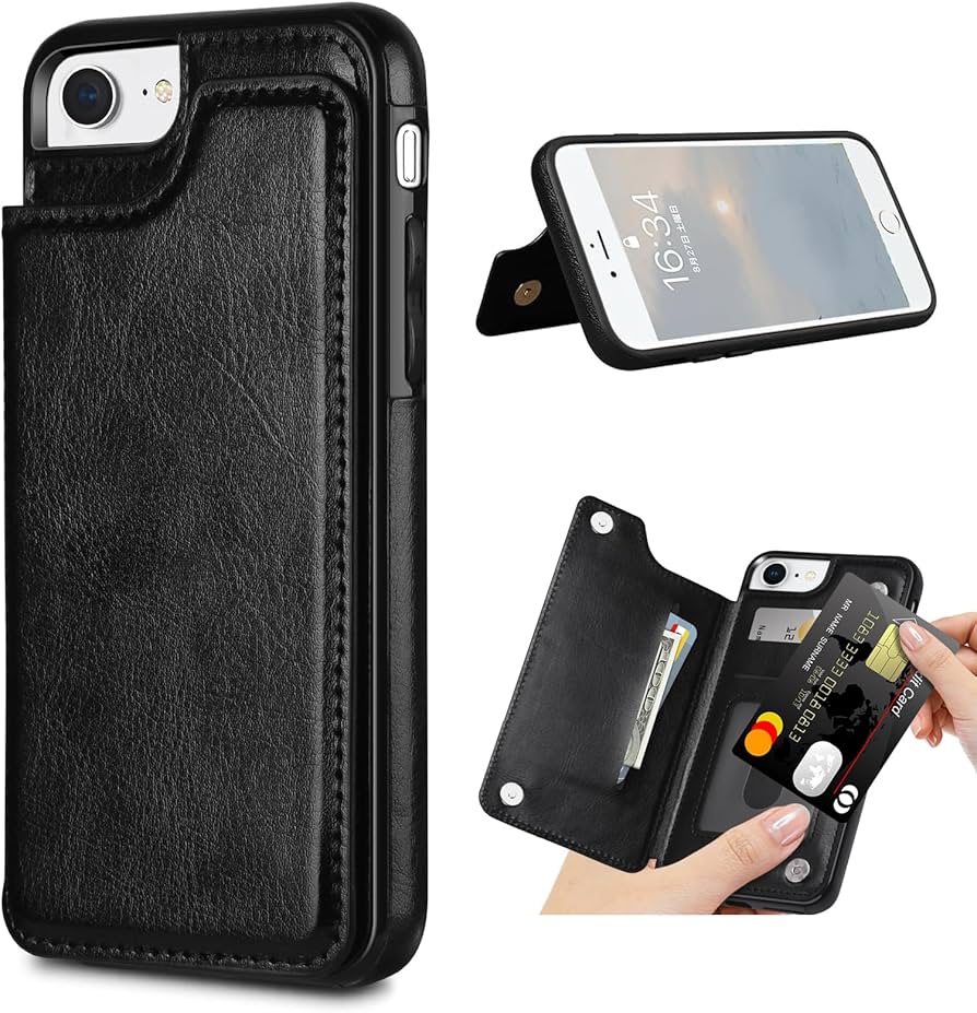 Amazon.co.jp: iPhone se3 ケース カード収納 背面 手帳型 ケース 耐