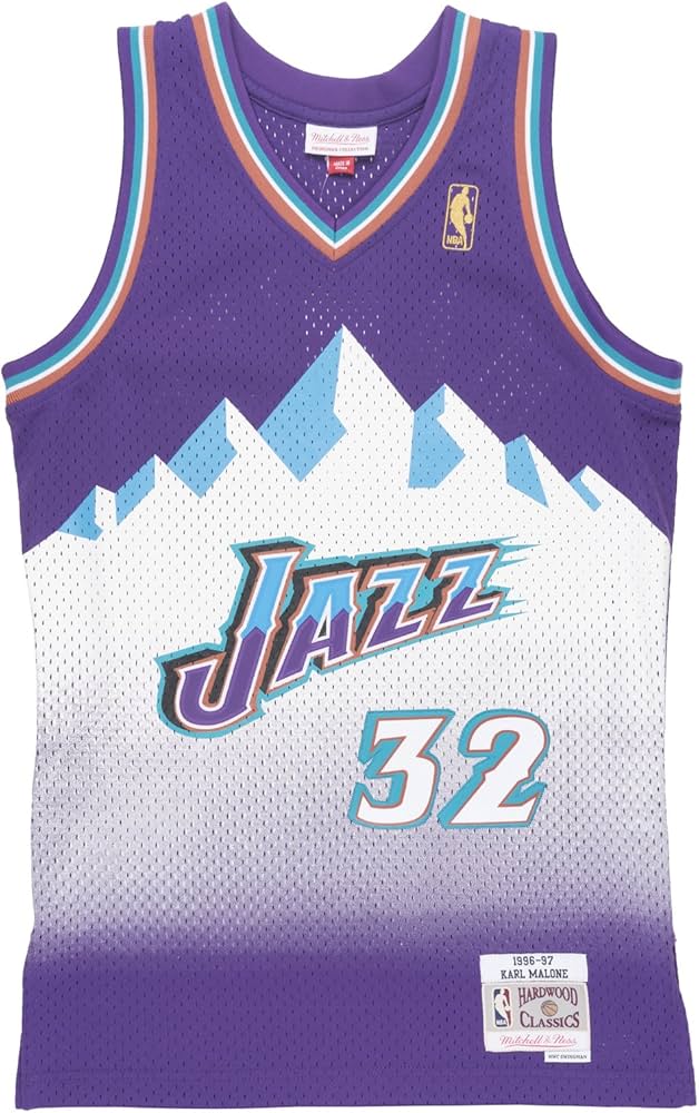 Amazon | Utah Jazzカール・マローンMitchell & Ness Swingman Jersey