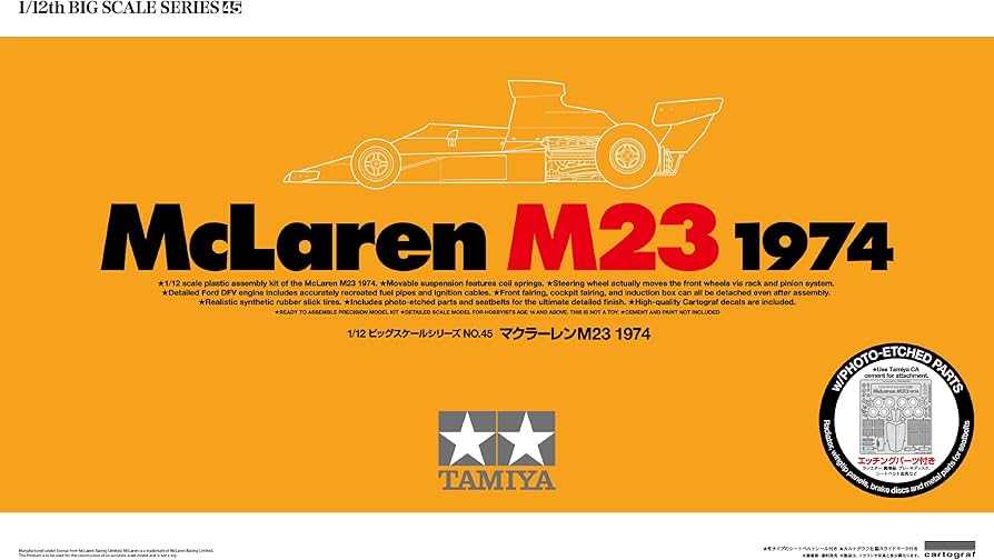 Amazon.com: Tamiya 12045 1/12 McLaren M23 1974 w/Photo Etched