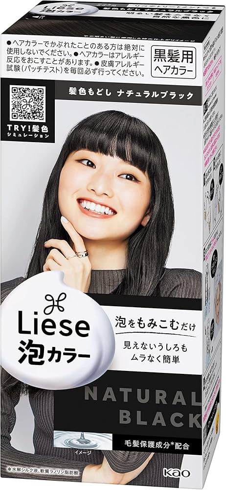 Amazon | リーゼ 泡カラー 髪色もどし ナチュラルブラック 108ml