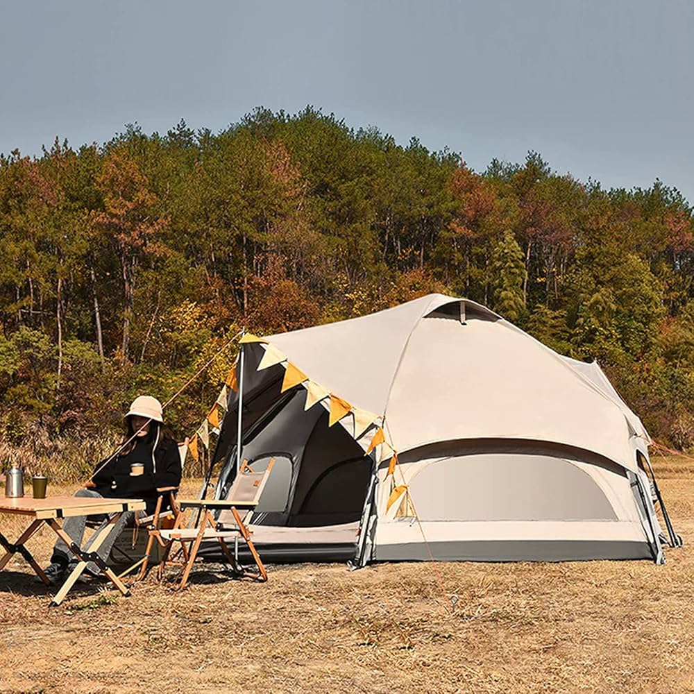 Amazon.co.jp: 6～8人用ファミリーキャンプテント、簡単に設置できる