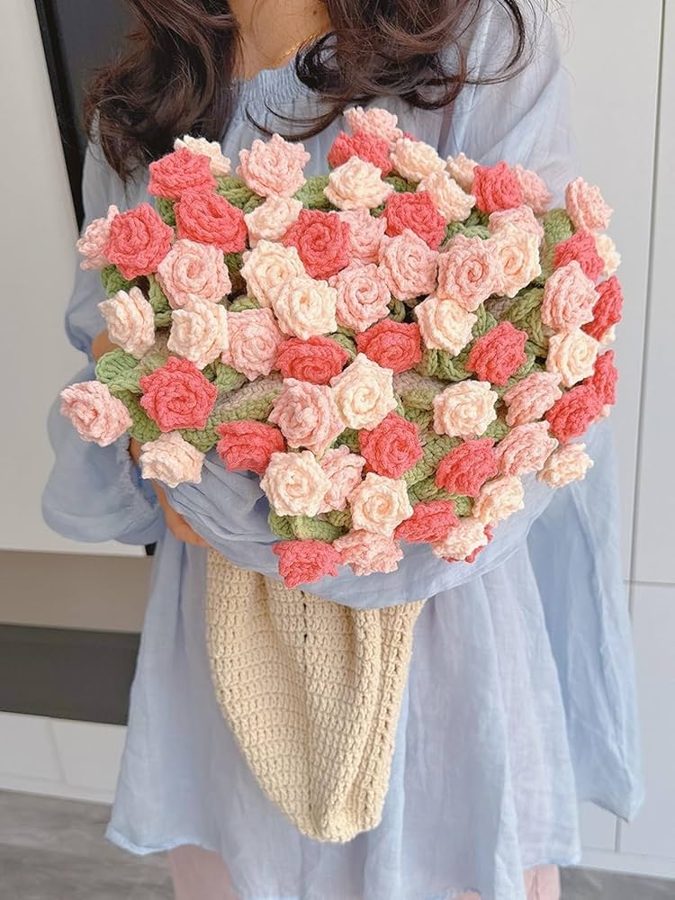 Amazon | 花束になるブランケット かぎ針編みキット フラワーブーケ