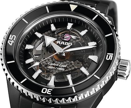 Amazon.com: Rado Watch Captain Cook Black High Tech Ceramic