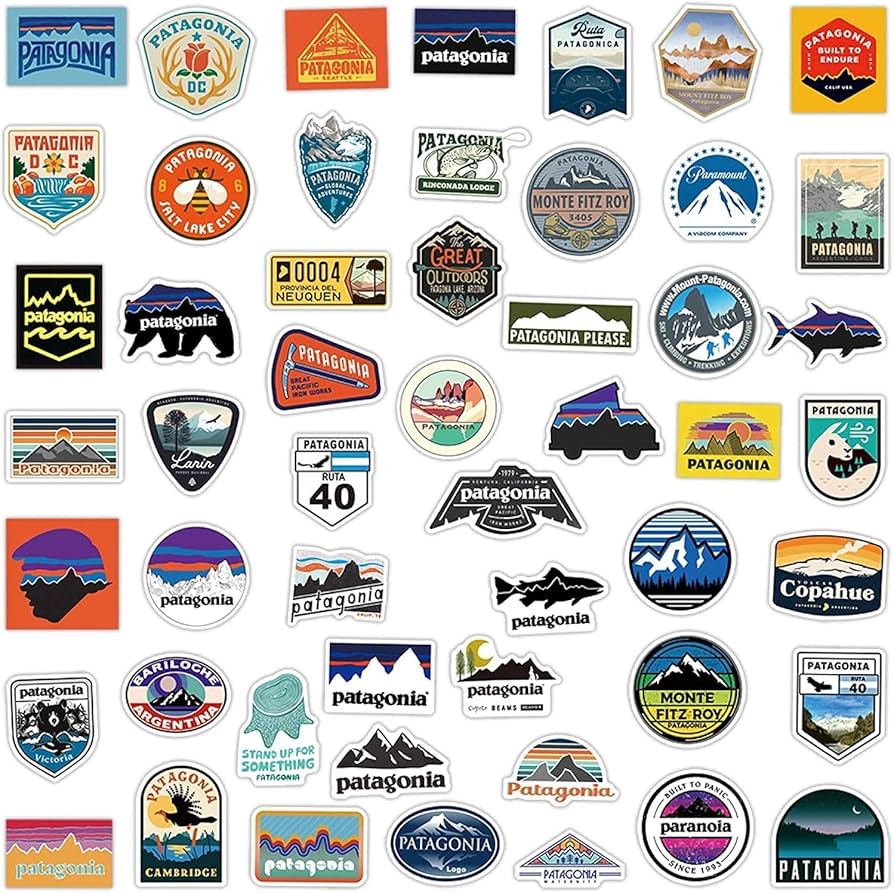 Amazon.co.jp: 50個 for patagonia パタゴニア ステッカー 防水 PVC