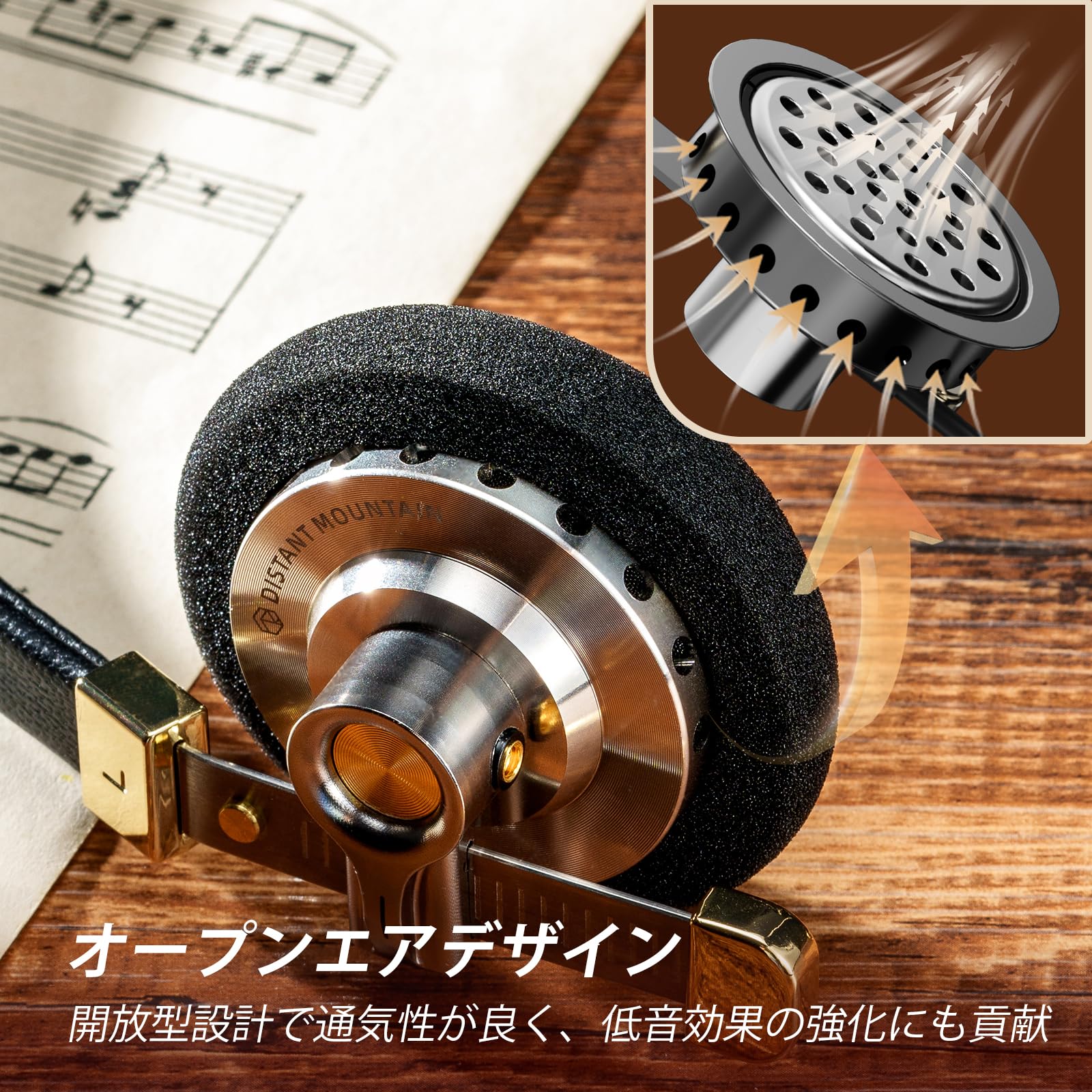 Amazon.co.jp: ROSESELSA「遠山」オンイヤーハイファイ有線ヘッドホン