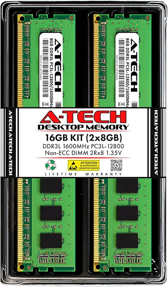 A-Tech 16GB (2x8GB) DDR3/DDR3L 1600MHz PC3L-12800 (PC3-12800) CL11