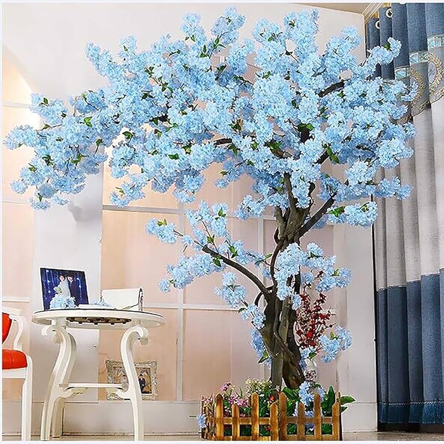 Amazon.com: KILELI Artificial Cherry BlossomTrees Azure Blue Large