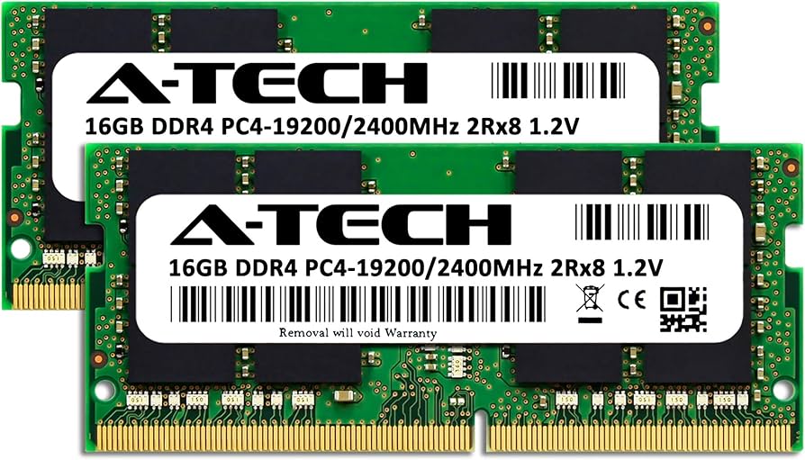 A-Tech 32GB (2x16GB) DDR4 2400 MHz SODIMM PC4-19200 (PC4-2400T