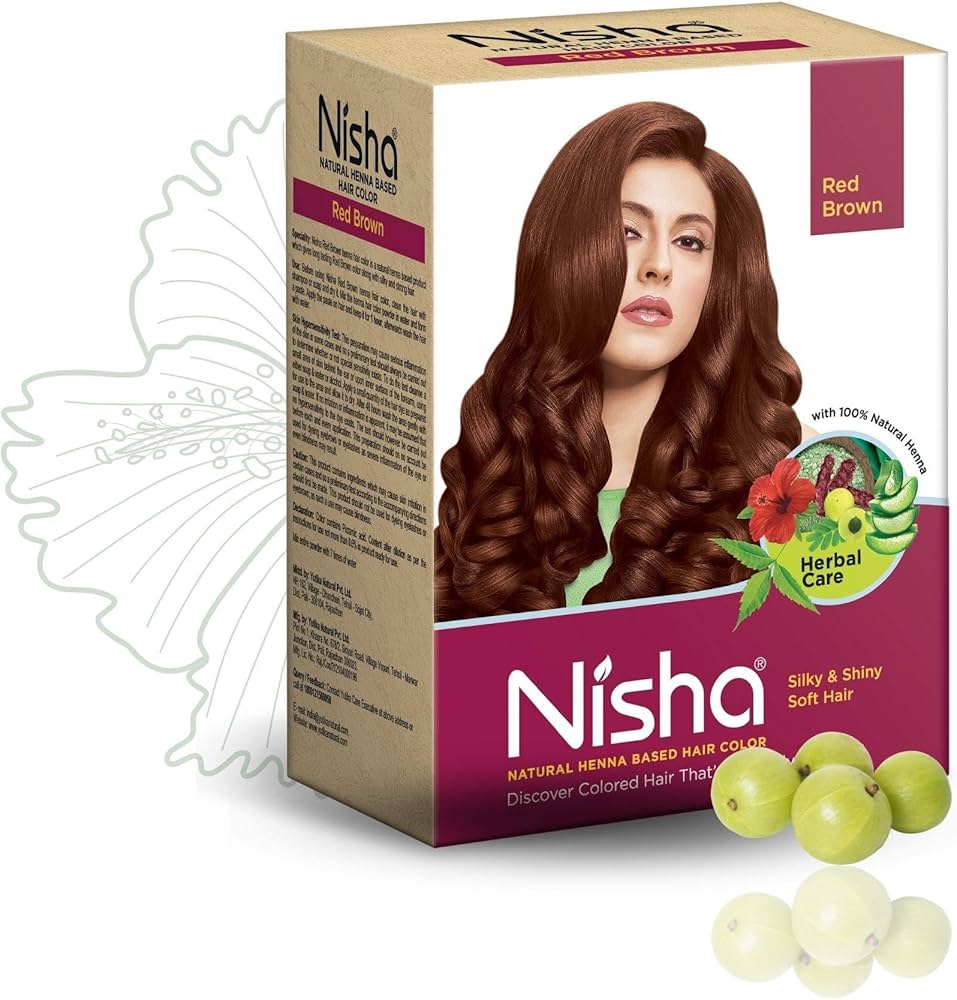 Amazon.com : Nisha Natural Henna Based Hair Color, Permanent Red