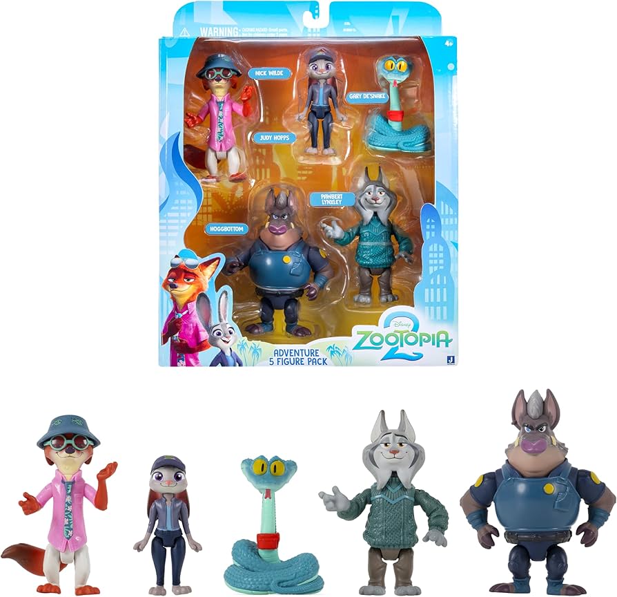 Amazon.com: Disney's Zootopia 2 Adventure 5-Pack - Articulated 3