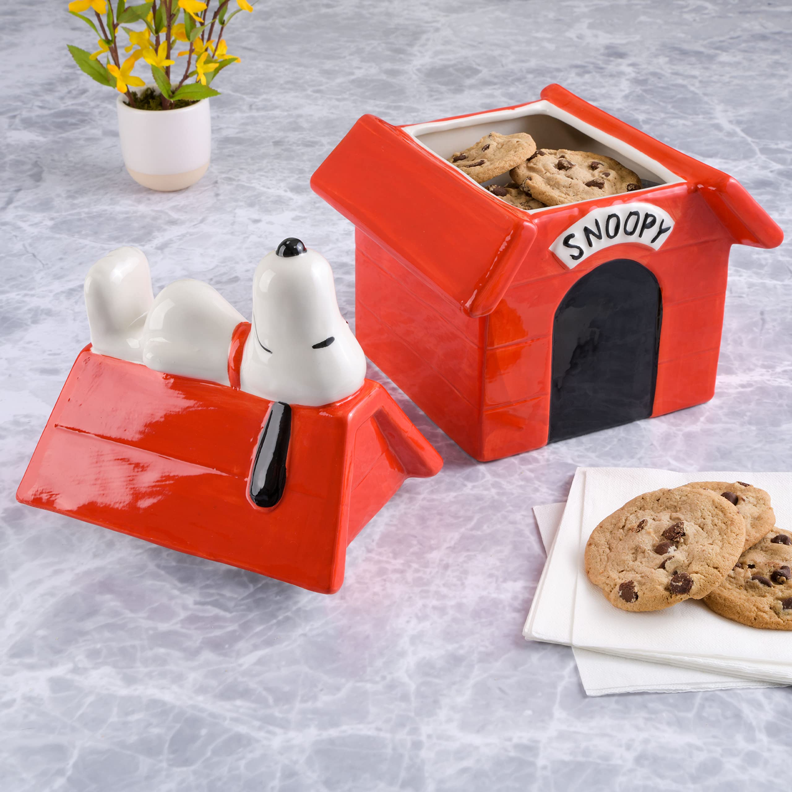 Amazon.com: Peanuts Classic Snoopy Doghouse Cookie Jar, 11.2-Inch