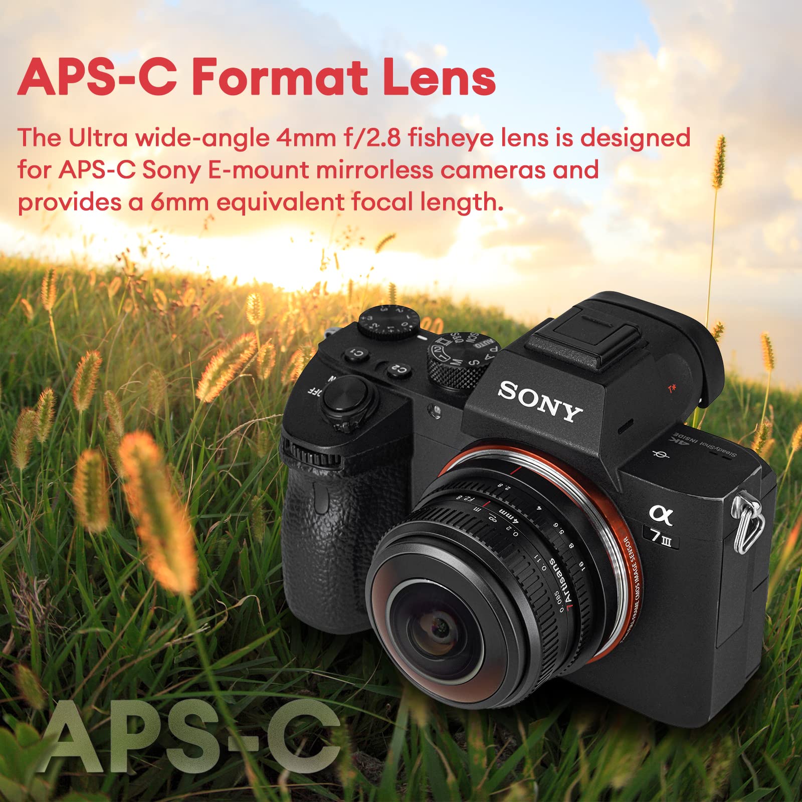 Amazon.co.jp: 7artisans 4mm F2.8 円形魚眼レンズ 225°超広角 APS-C