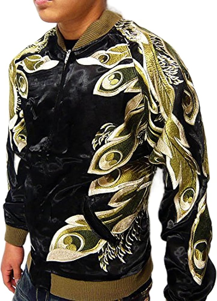 Amazon | [花旅楽団] ハナタビガクダン 鳳凰総柄刺繍 リバーシブル和柄