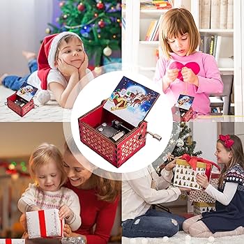 Amazon.co.jp: 子供用オルゴール | 木彫りオルゴール 手回し式 | 木製