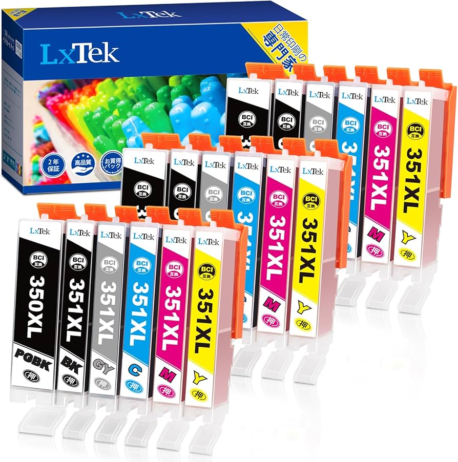 Amazon.co.jp: LxTek BCI-350XL BCI-351XL 互換 インクカートリッジ