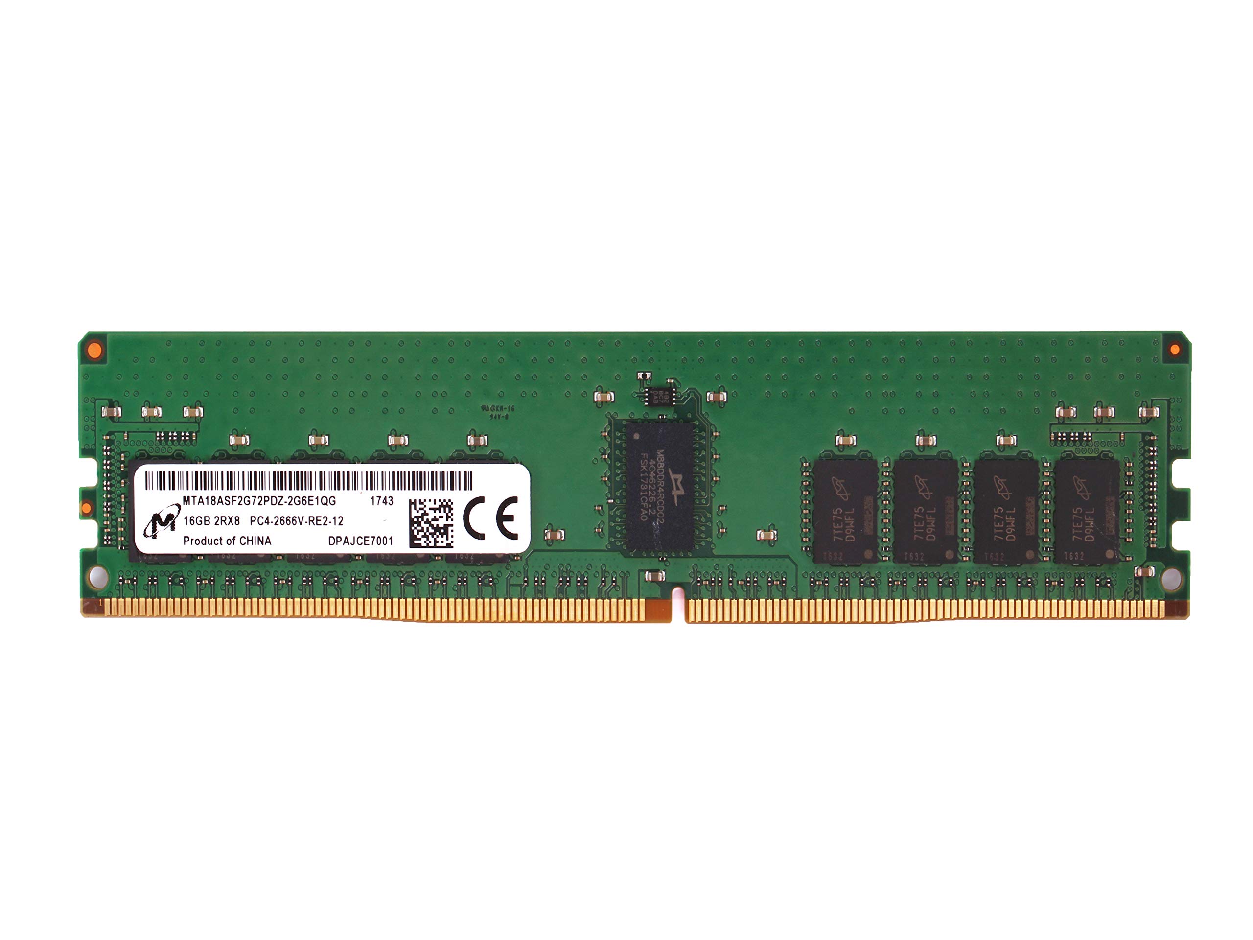 Amazon | MICRON 16GB PC4-2666V-R DDR4 レジスタード ECC 2RX8 メモリ