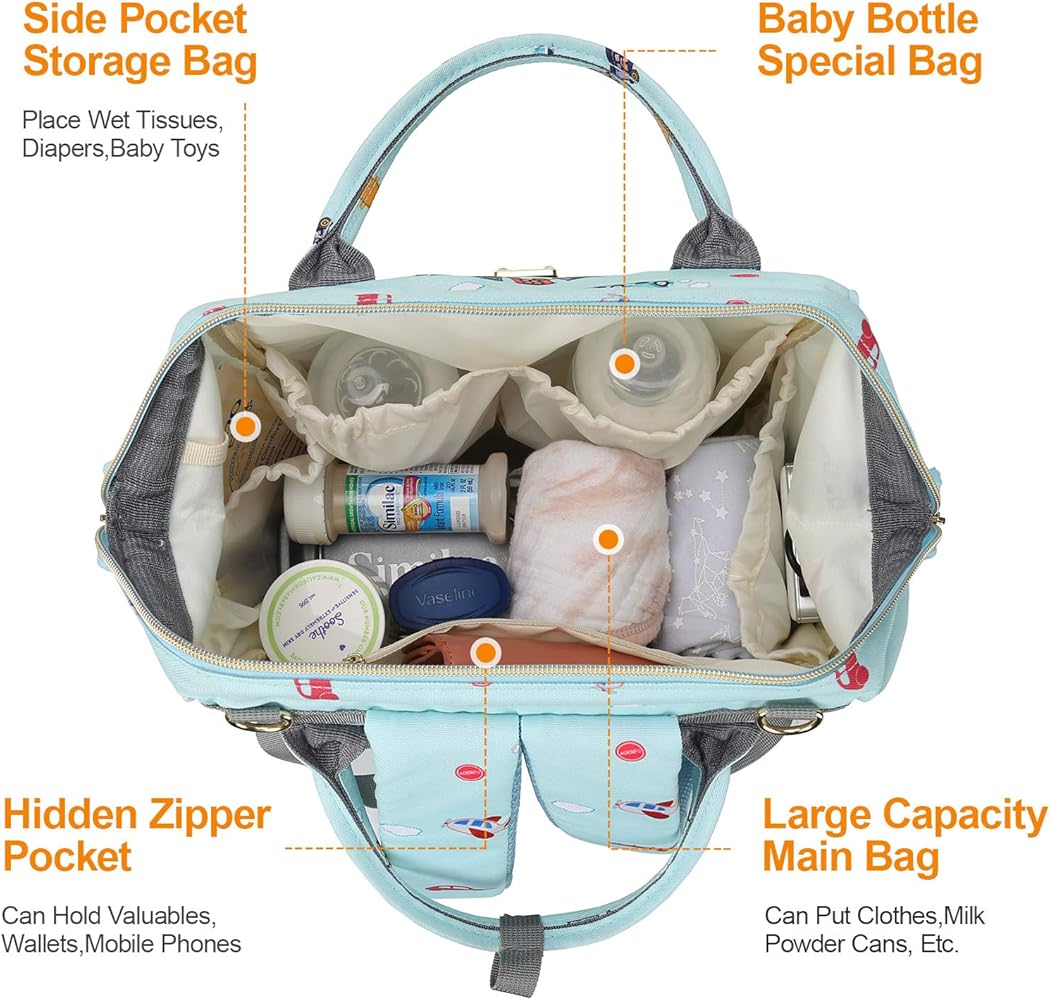 Amazon.com: Diaper Bags Backpack Baby Bag for Mom Dad Baby Girls