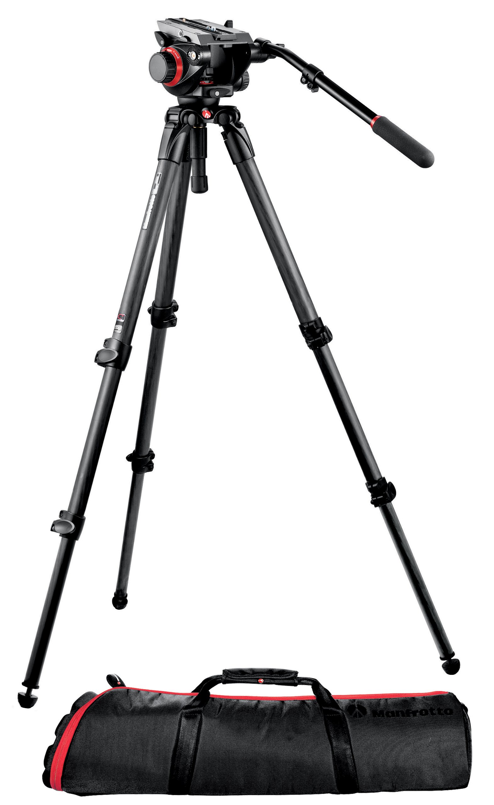 Amazon | Manfrotto ビデオキット カーボンファイバー三脚 504HD-535K