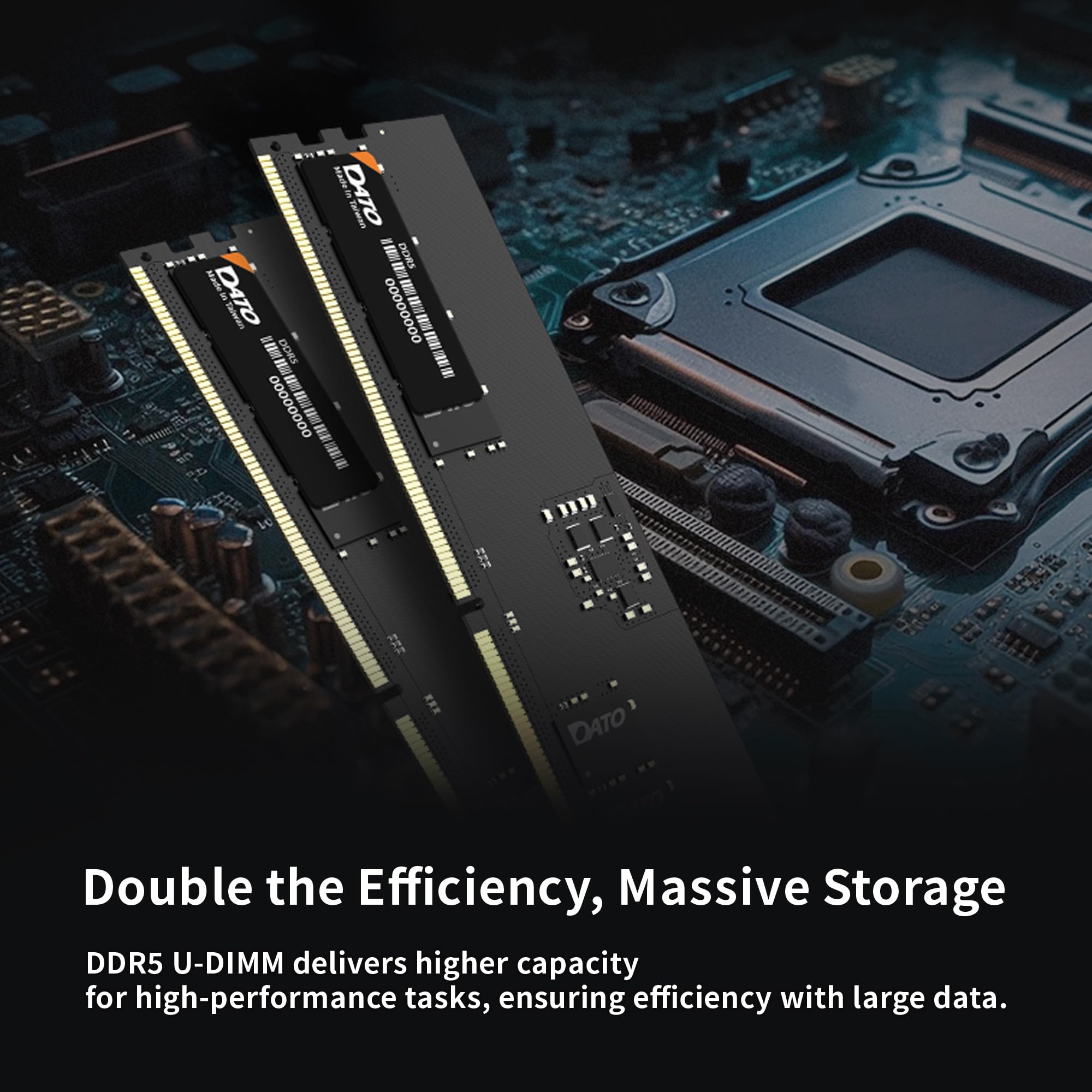 DATO DDR5 UDIMM 32GB Kit 16GBx2 Desktop RAM 5600MHz PC5-44800 CL46