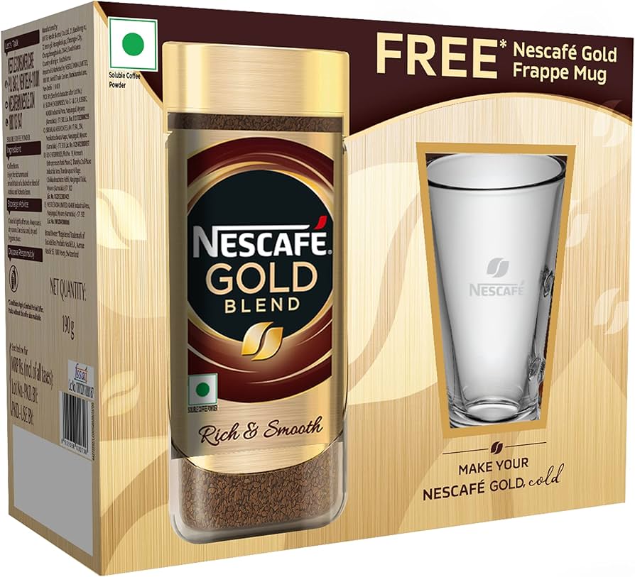 Nescafe Gold Blend Instant Coffee Powder 190 Gram Glass Jar With