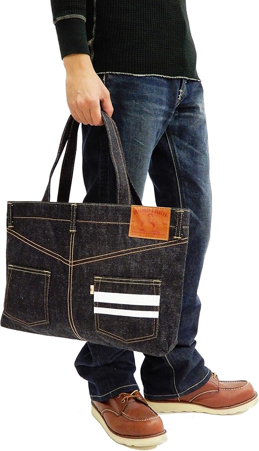 Amazon | [桃太郎ジーンズ] B-11-S 出陣デニムバッグ メンズ トート