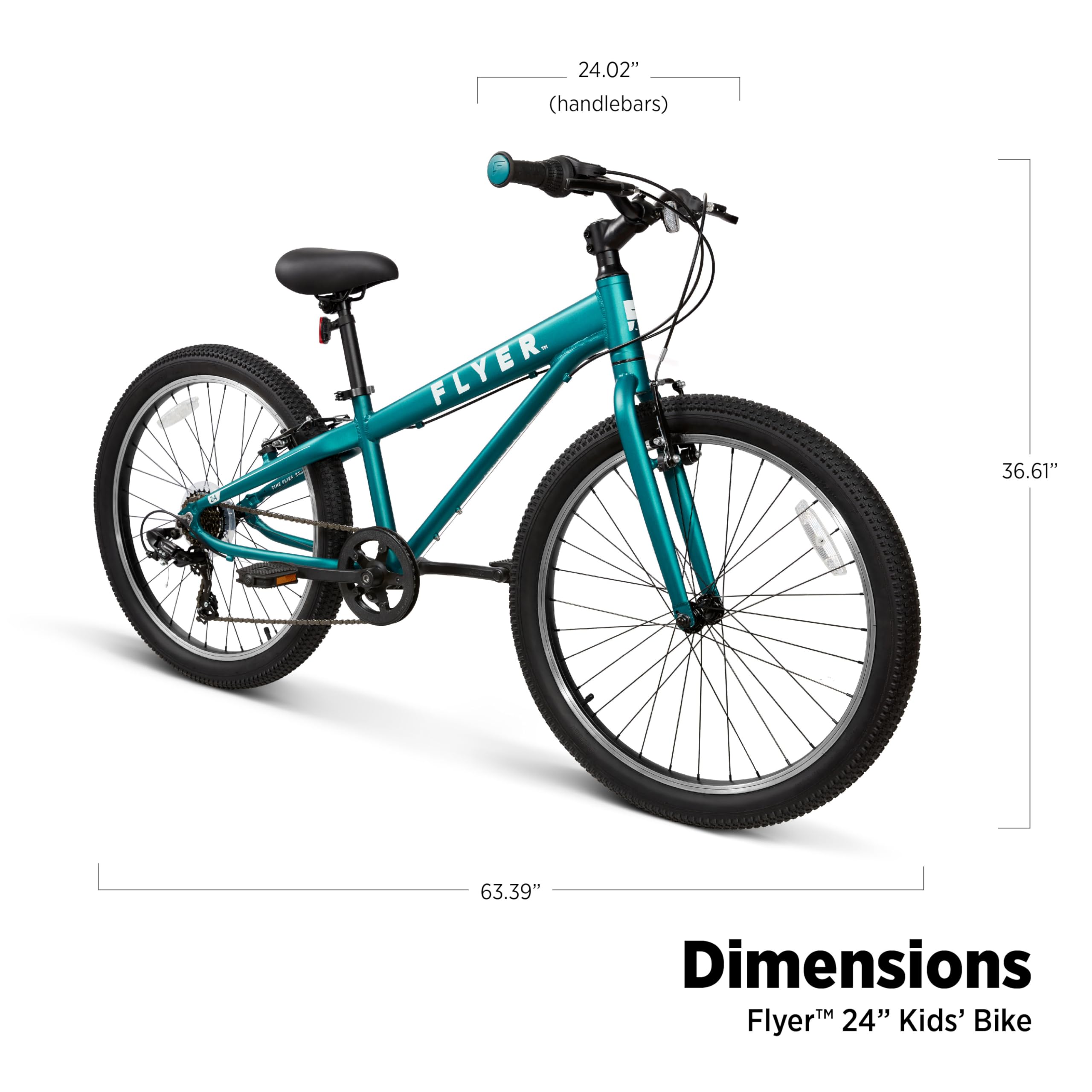 Amazon.com: Flyer™ 24” Kids' Bike, Teal Toddler and Kids Bike, 24