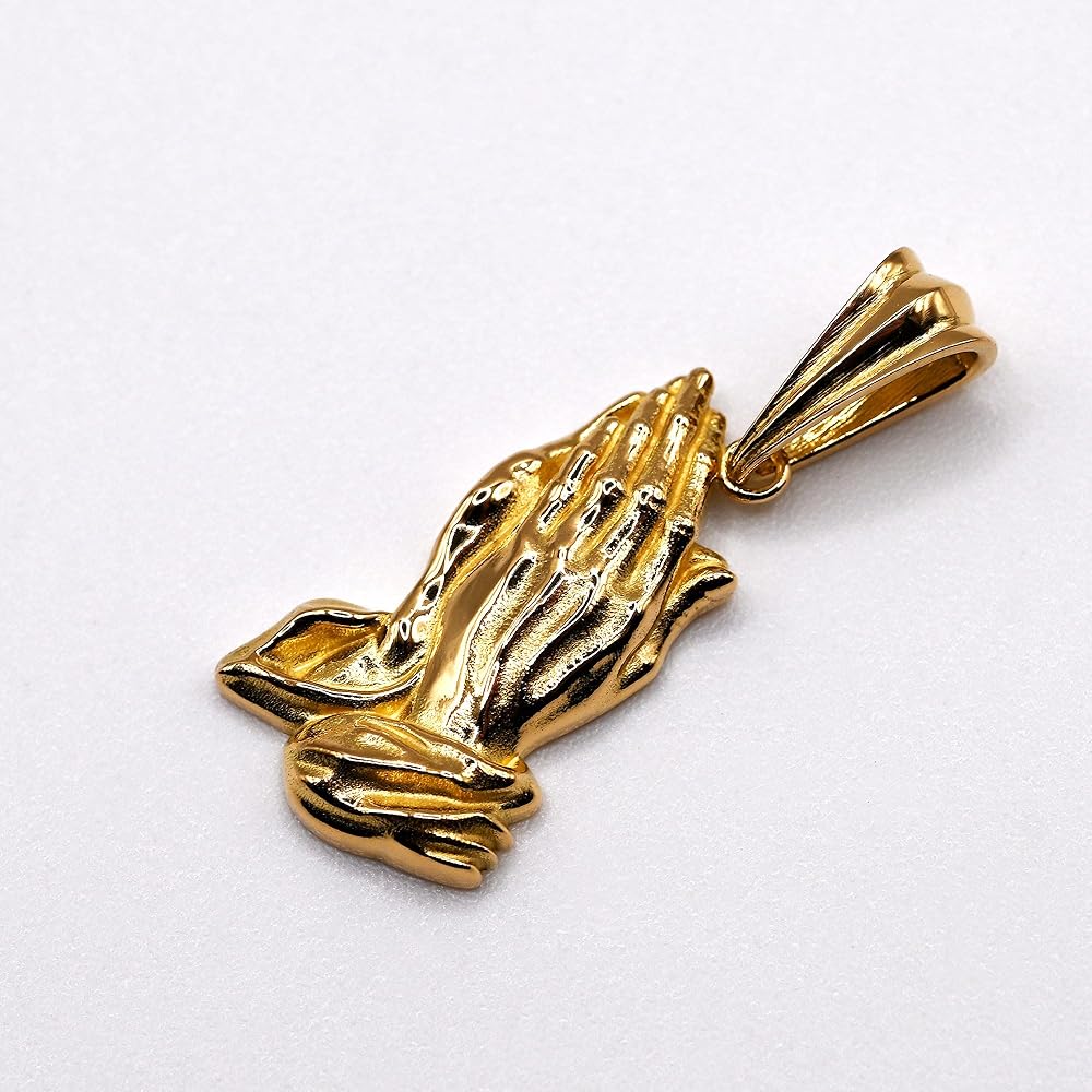 Amazon | [ブリオン] K18 プレイングハンズペンダント 18金 ゴールド
