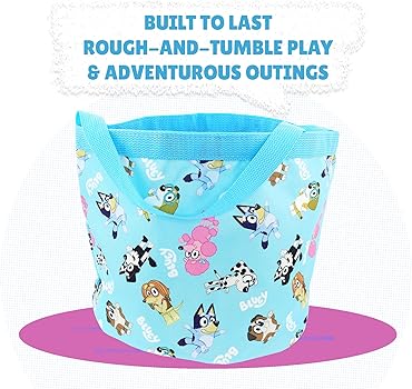 Amazon | Bluey Party Time Bucket トートバッグ, ブルー, One Size