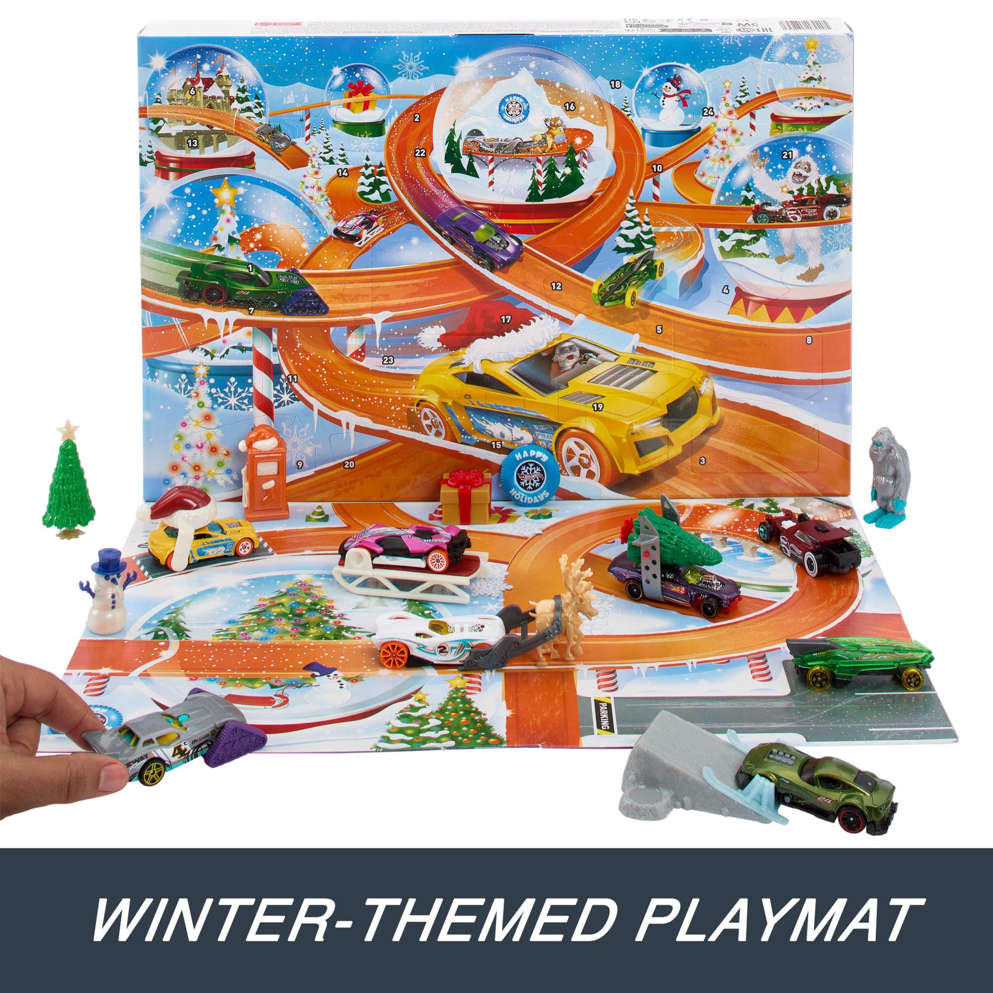 Amazon.com: Hot Wheels Toy Cars, 2024 Advent Calendar, 8 1:64