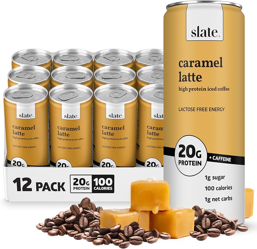 Amazon.com : Slate Milk - High Protein Iced Coffee - Caramel Latte