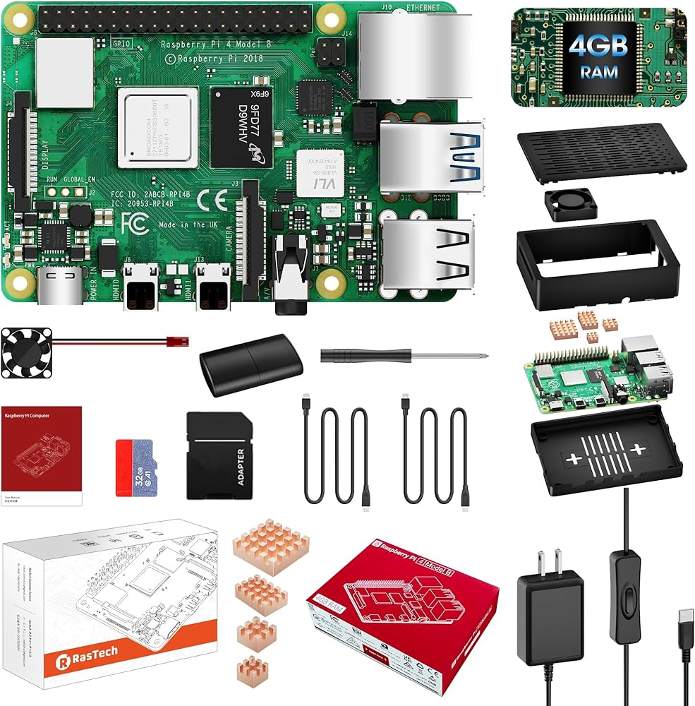 Amazon.co.jp: RasTech Raspberry Pi 4 Model B(RAM 4GB) Pi4 4gb
