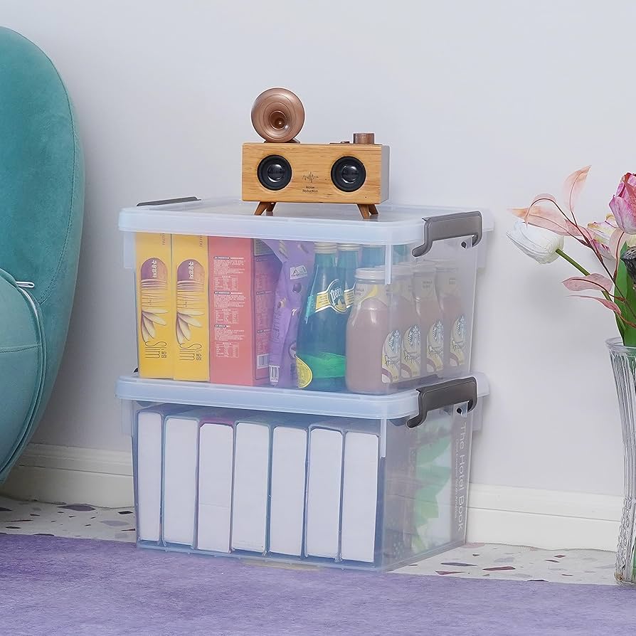 Amazon.com - Citylife 22.2 Qt. Plastic Storage Bins with Lids