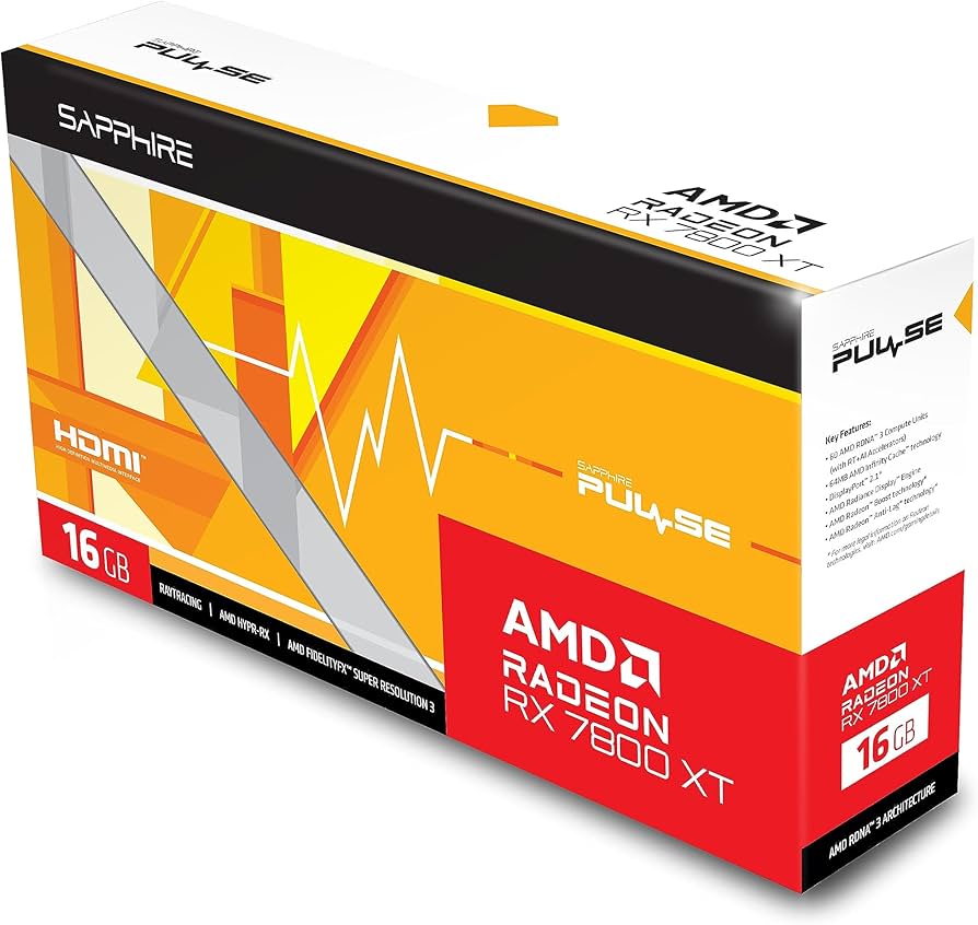 Amazon.com: Sapphire 11330-02-20G Pulse AMD Radeon RX 7800 XT