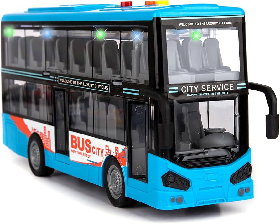 Amazon.com: ArtCreativity Double Decker Bus Toy with Lights