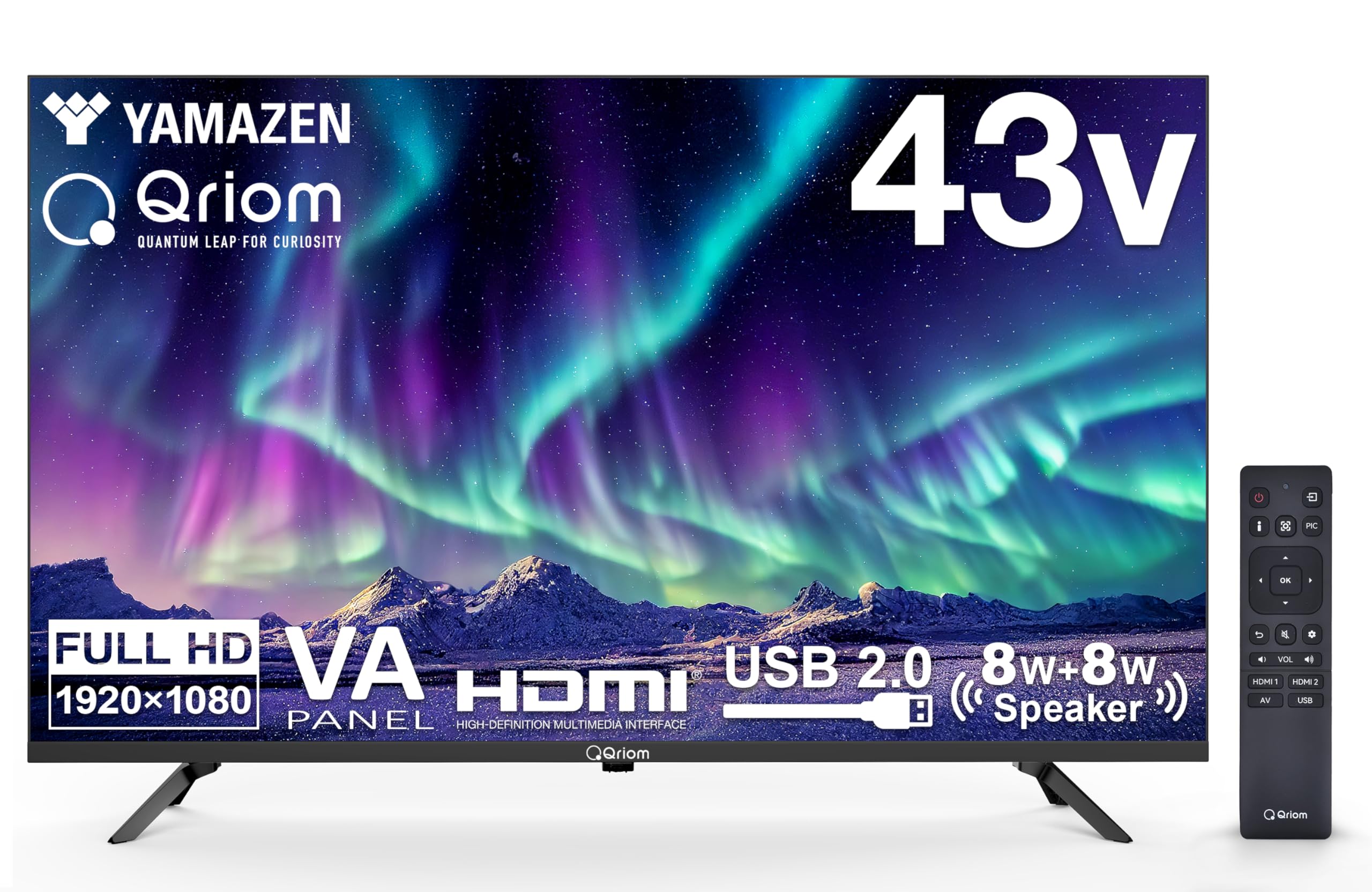 Amazon.co.jp: 山善 モニター 43インチ ディスプレイ フルHD 1920×1080