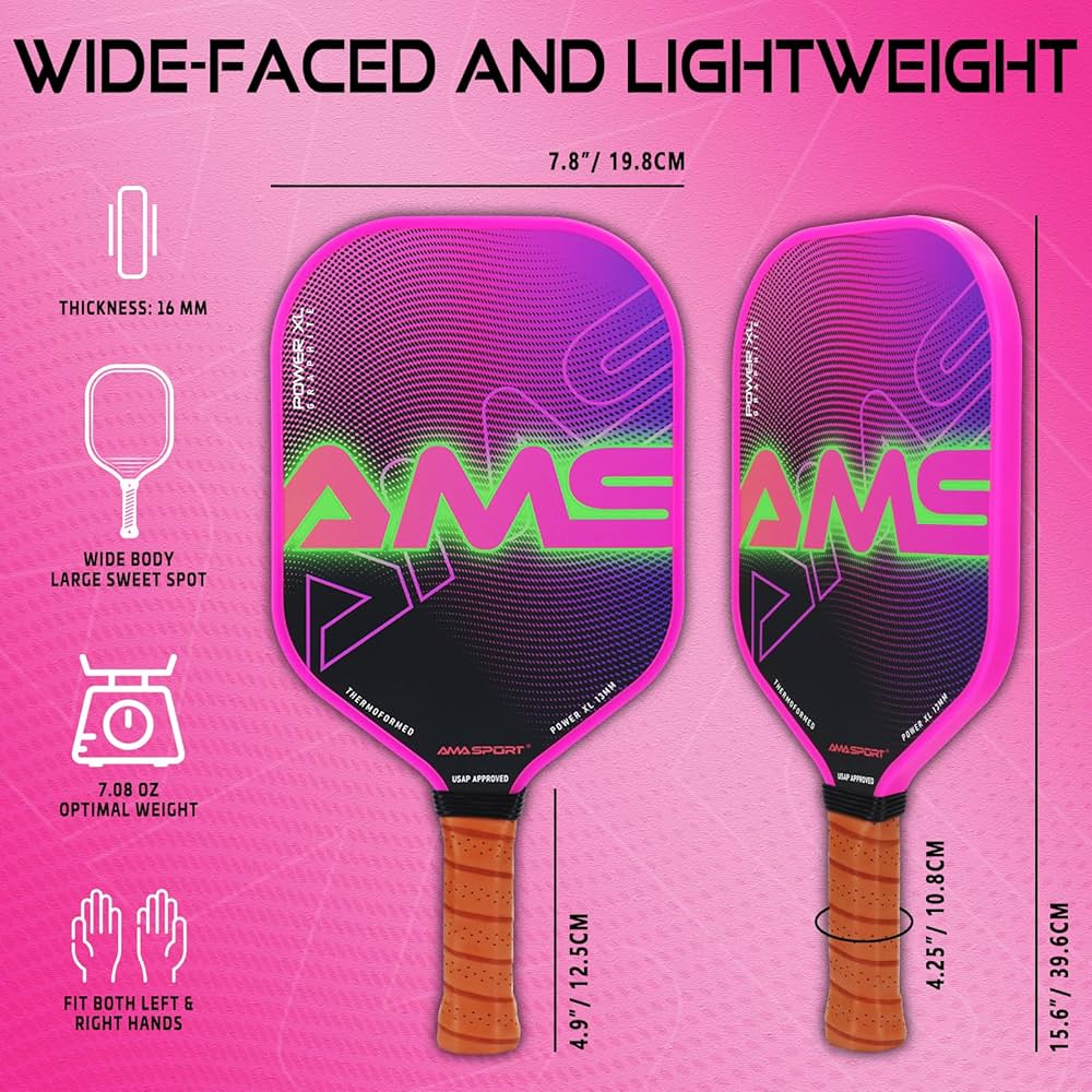 Amazon.co.jp: AMA SPORT ピックルボールパドル カーボンファイバー