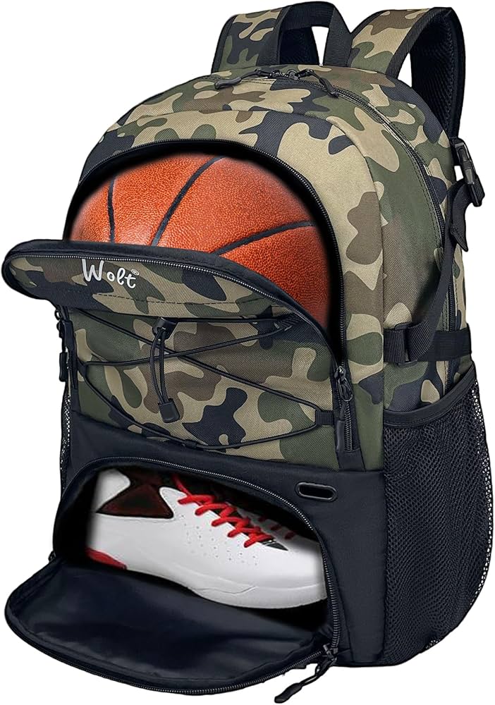 Amazon | WOLT | バスケットボールバックパック Lサイズ スポーツ