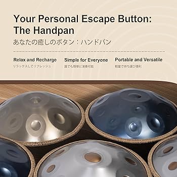 Amazon | Sarospan ハンドパン ドラム - 22インチ 12音 D Kurd 440Hz