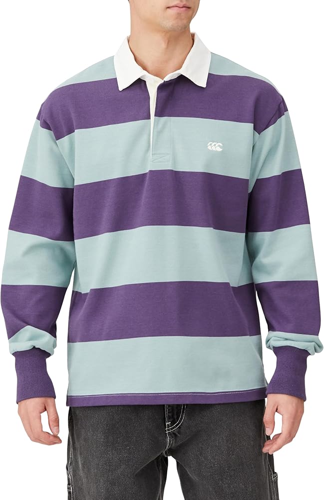 Amazon.co.jp: [カンタベリー] 4INCH STRIPE RUGBY JERSEY 78_パープル