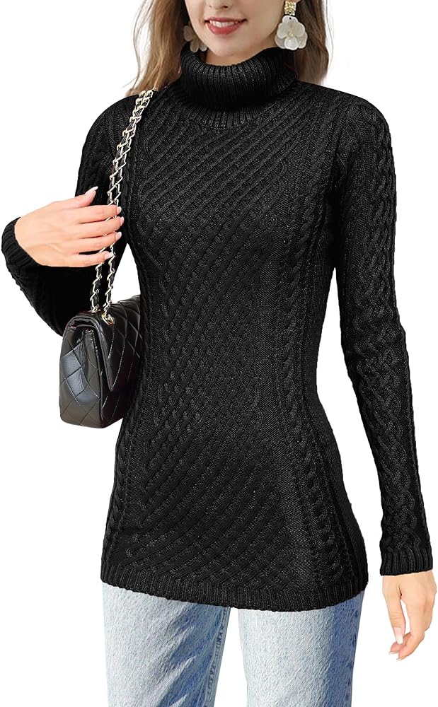 Amazon.com: v28 Sweaters for Women Long Sleeve Soft Knitted Cable
