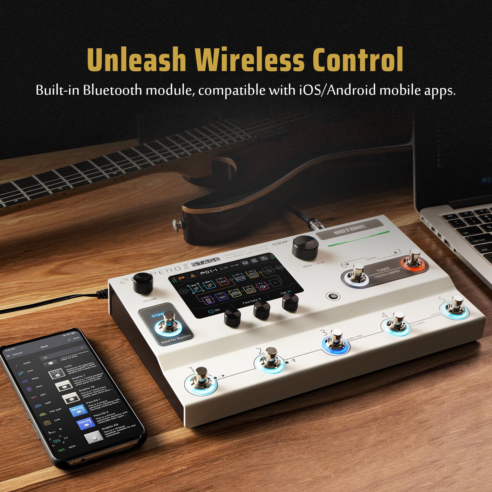 Amazon.co.jp: HOTONE マルチエフェクトペダル デュアルエフェクト