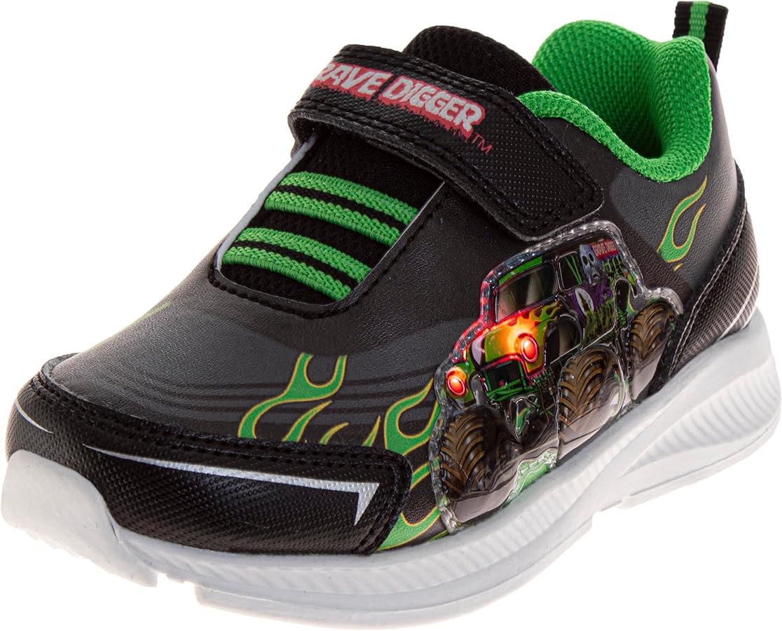 Amazon.com | Josmo Kids Monster Jam Sneakers LED Light Up Laceless