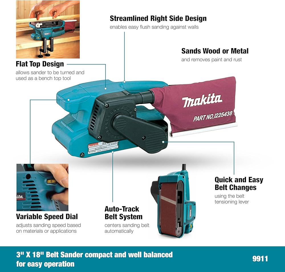 Amazon | マキタ(Makita) ベルトサンダ 吸塵装置式 76mm 9911