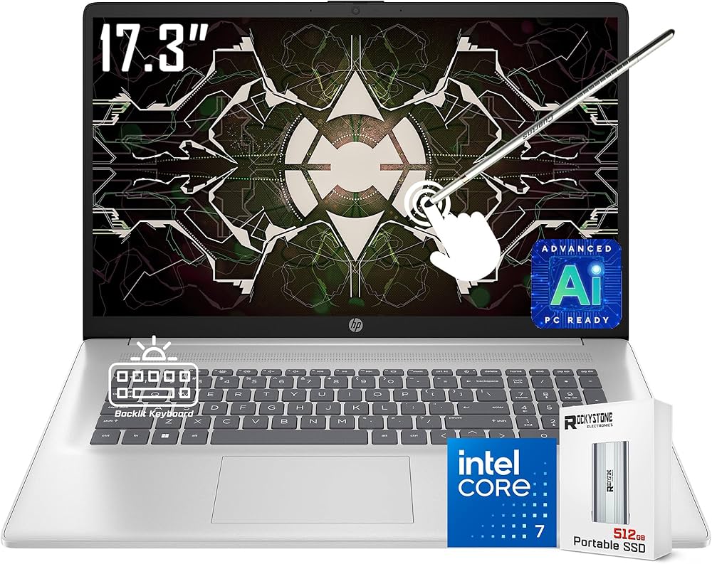 Amazon.co.jp: HP 17.3インチ HD+ タッチスクリーンノートパソコン