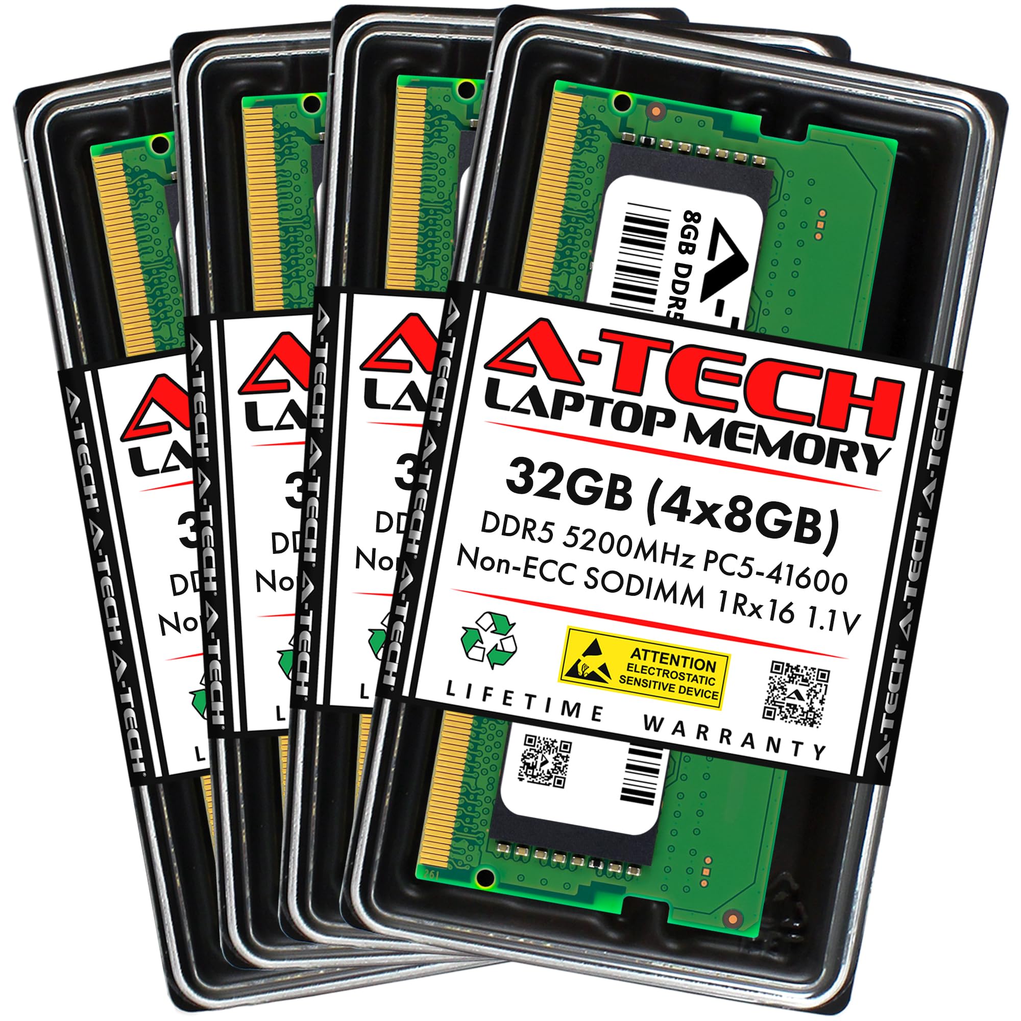 Amazon.co.jp: A-Tech 32GB キット (4x8GB) DDR5 5200MHz PC5-41600